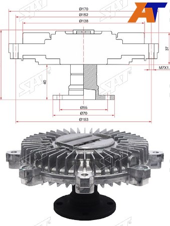 Вискомуфта MMC PAJERO V4323, MONTERO 6G72