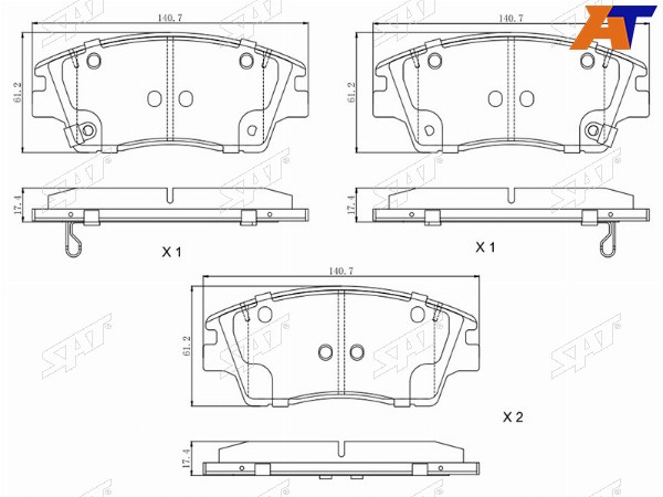 Колодки тормозные перед  HYUNDAI TUCSONIX35 15- KIA SPORTAGE 15-