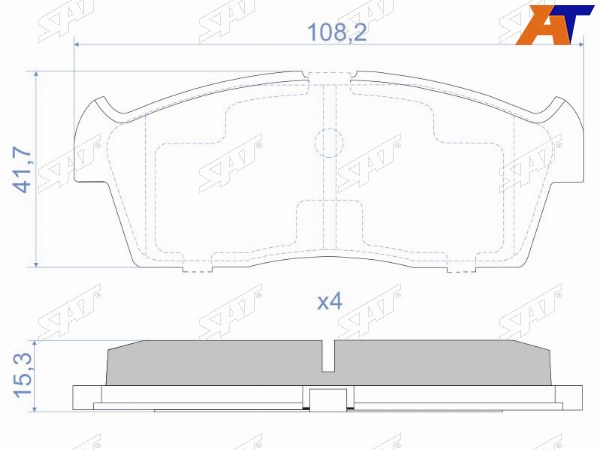 Колодки тормозные перед SUZUKI ALTO 02-08