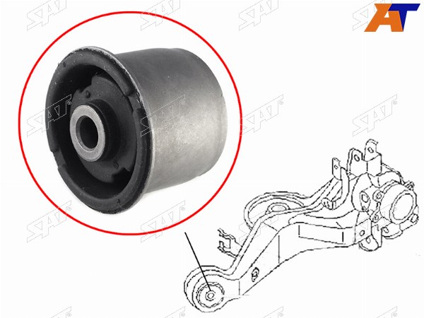 Сайлентблок заднего продольного рычага NISSAN SERENA C24 99-04 LH=RH