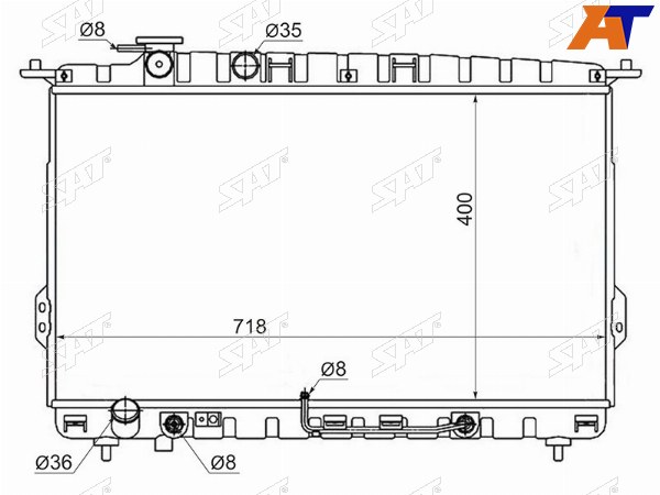 Радиатор Hyundai Sonata 98-13  Kia Optima 00-05  Hyundai XG 98-05  Kia Magentis 00-06