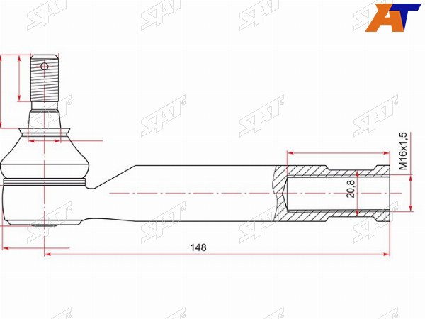 Наконечник рулевой TOYOTA AVENSISCOROLLA VERSO LH=RH 03-