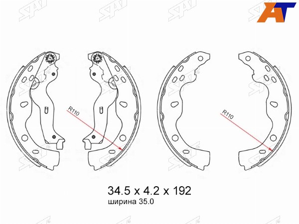Колодки тормозные барабанные зад SUZUKI SX4 06-16 FIAT SEDICI 06-14