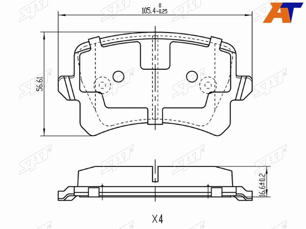 Колодки тормозные зад VAG PASSAT VIVII PASSAT CC TIGUAN 07- AUDI A6S6 04-11