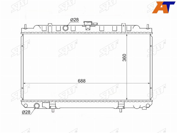 Радиатор Nissan AD 99-02  Primera 01-08  Sunny 98-04  Mazda Familia S-Wagon 98-04  Nissan Bluebi