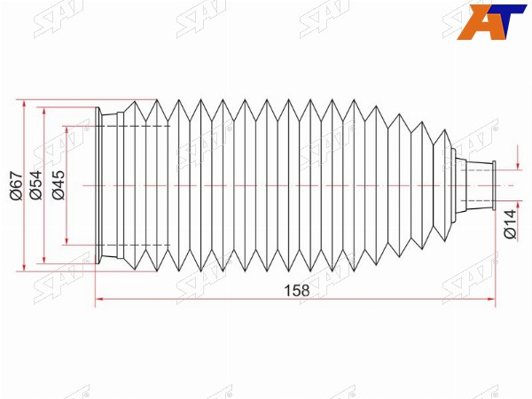 Пыльник рулевой рейки TOYOTA MARK2CHASERCRESTA 92- LH=RHARISTO 91-97 LH