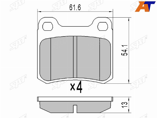 Колодки тормозные зад MERCEDES C-CLASS W202 93-00E-CLASS W124 93-95