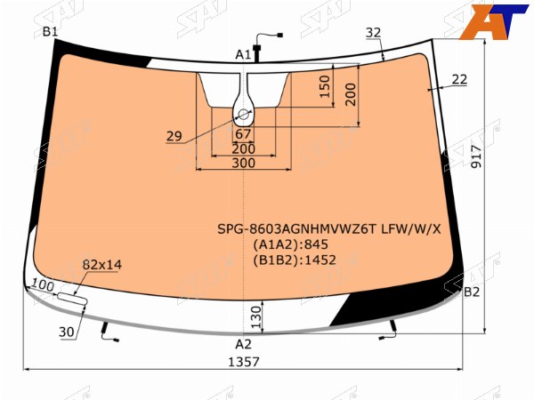 Стекло лобовое (Обогрев полный Датчик дождя) Volkswagen Polo 14-20