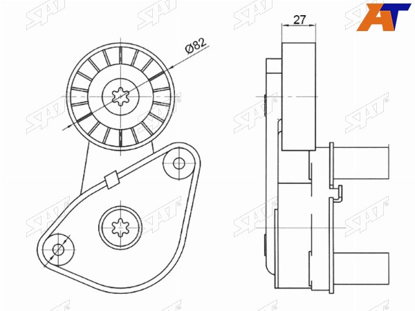 Натяжитель приводного ремня HYUNDAI SANTA FE 2,7