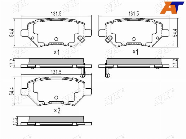 Колодки тормозные перед CHERY TIGGO 8 19-TIGGO 3 14-20TIGGO 4 PRO 20-BONUS 14-19