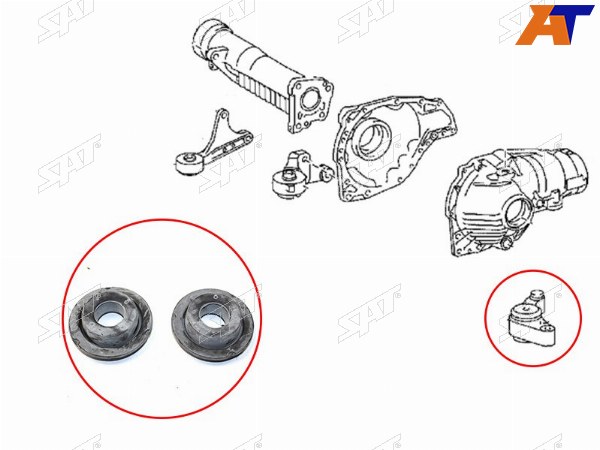 Сайлентблок левой опоры дифференциала (Комплект)  TOYOTA LAND CRUISER 200LEXUS LX570460 07-