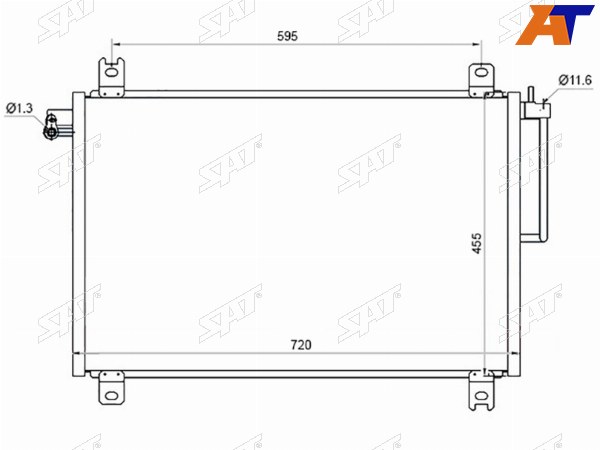 Радиатор кондиционера Chevrolet TrailBlazer 01-10  GMC Envoy 02-08  Saab 9-5 05-10  9-7X 05-09