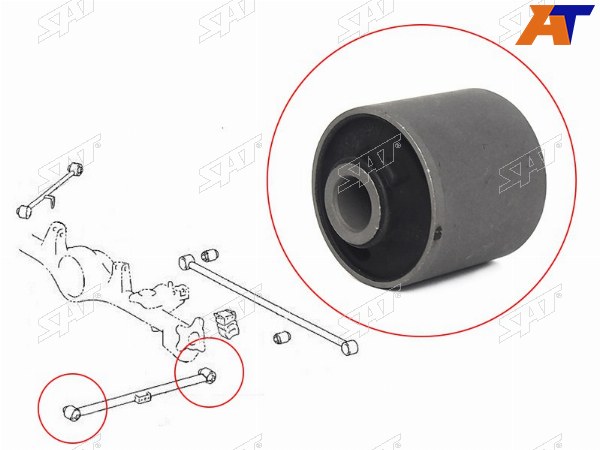 Сайлентблок задней нижней продольной тяги TOYOTA LAND CRUISER PRADO 02-14HILUXSURF 02-FJ CRUISER