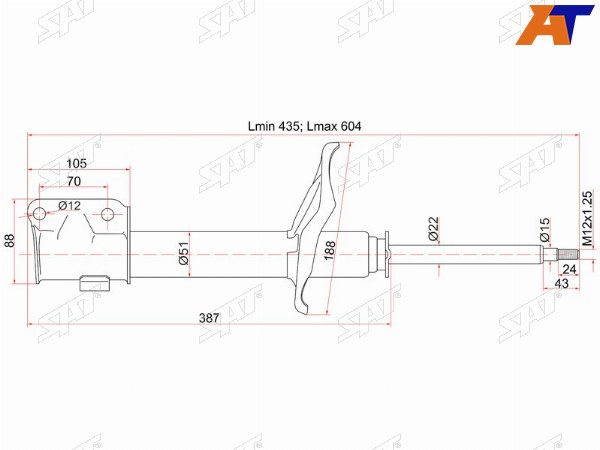 Стойка передняя MMC PAJEROMONTERO IOJRPININ 98-07 LH=RH