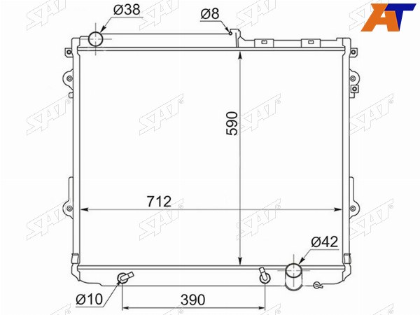 Радиатор Toyota Land Cruiser (J200) 07-21  Lexus LX450d 15-