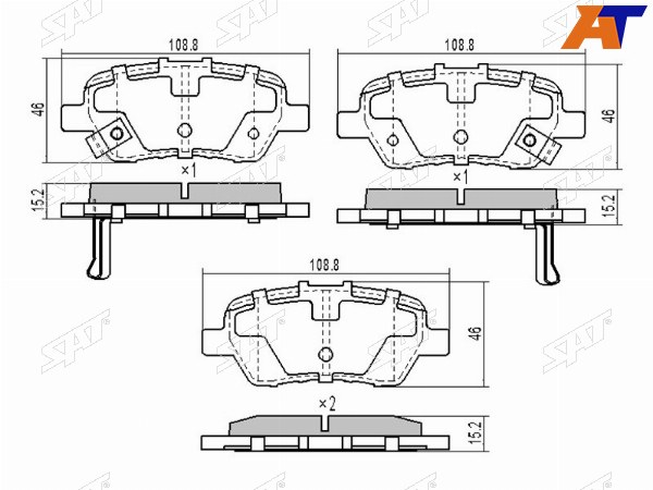 Колодки тормозные зад HONDA CIVIC FBFNFK 12-ODYSSEY RB 03-08STEPWAGON RG 05-09