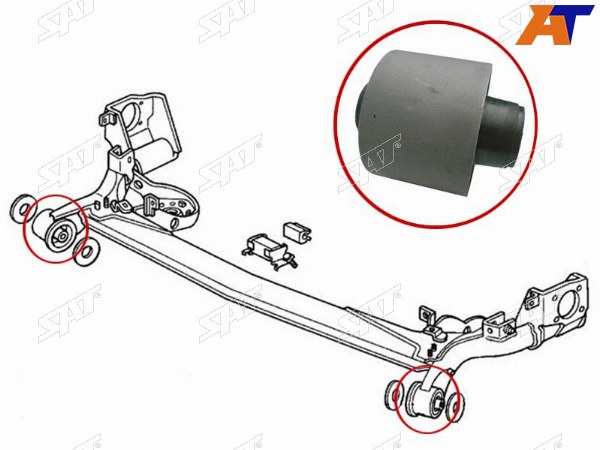 Сайлентблок задней балки HONDA FITJAZZ 01-07CITY 04-