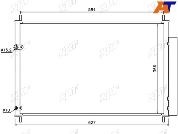 Радиатор кондиционера Toyota Allion (T260) 07-21  Avensis (T270) 08-18  Corolla (E150,E180,E120) 0
