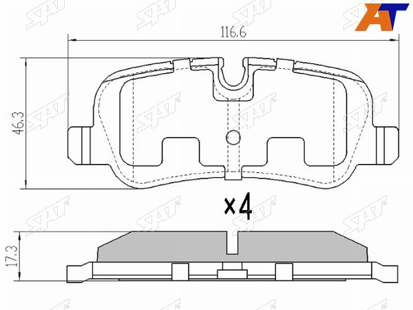 Колодки тормозные зад RANGE ROVER 05-10 RANGE ROVER SPORT 05-10 DISCOVERY 04-13