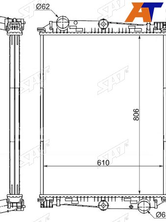 Радиатор Daf 75 93-98  85 93-98