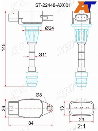 Катушка зажигания NISSAN CR10DECR12DECR14DE 02-MARCH K12CUBE Z11 (4)
