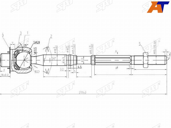 Тяга рулевая TOYOTA HILUXSURF4RUNNERLAND CRUISER PRADOLEXUS GX470 02-