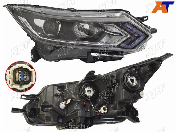 Фара NISSAN QASHQAI 17-22 RH галоген, LED