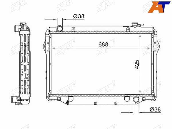 Радиатор Toyota Land Cruiser (J80) 89-97