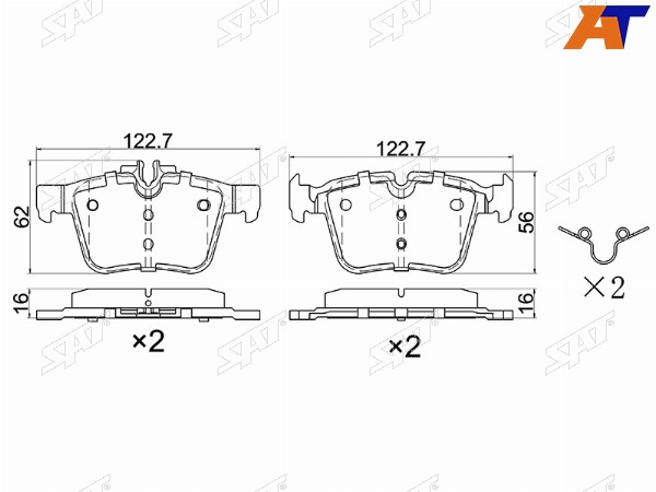 Колодки тормозные зад MERCEDES C180C200 W205 13-