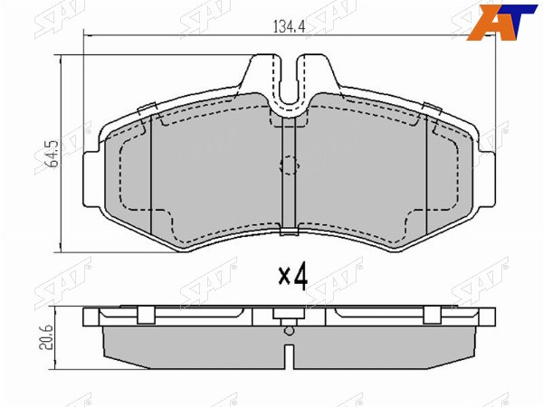 Колодки тормозные перед MERCEDES VITO 96-03