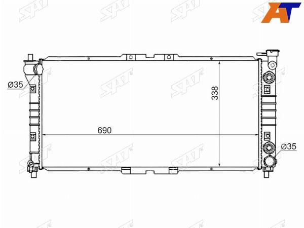 Радиатор Mazda 626 92-02  Capella 92-02  Cronos 91-95  Efini MS-6 91-94