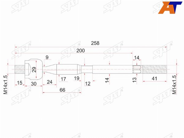 Тяга рулевая TOYOTA PASSOBB 03-