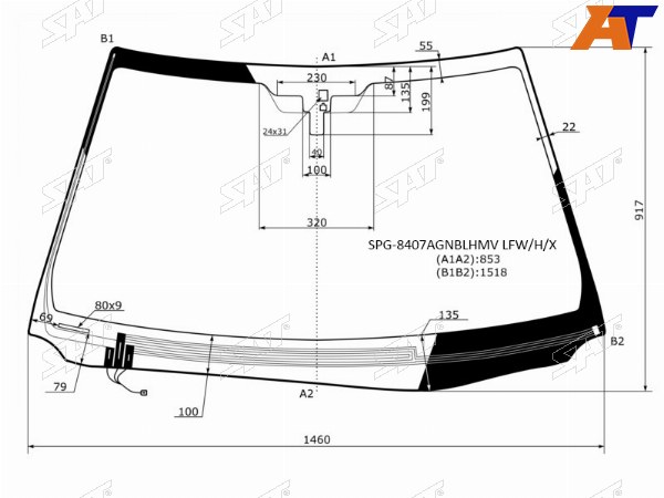 Стекло лобовое (Обогрев щеток Датчик дождя) Lexus GS F 15-  GS200t 16-17  GS250 12-16  GS300h 15