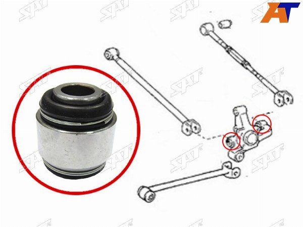 Сайлентблок плавающий (под поперечную тягу) TOYOTA AVENSISHARRIERKLUGER 97-AVALONCARINA E
