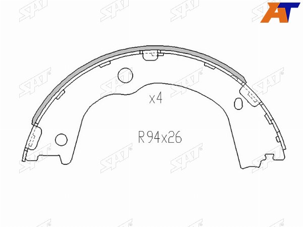 Колодки ручного тормоза HYUNDAI SANTA FE 09-KIA SORENTO 09-