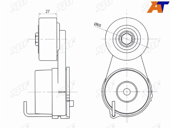 Натяжитель приводного ремня HYUNDAI SANTA FEKIA SORENTO 2,02,2D 09-