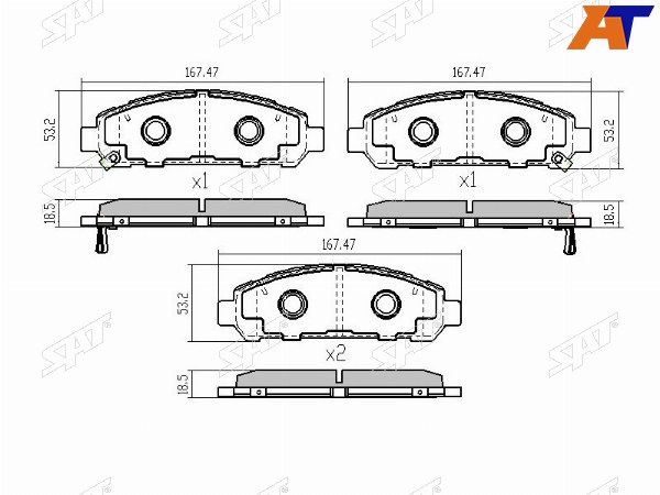 Колодки тормозные перед TOYOTA VENZA AGV1 08-