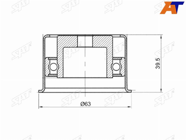 Ролик ремня ГРМ обводной HYUNDAI TERRACANKIA SORENTOMMC L200PAJERO 2,53,03,5