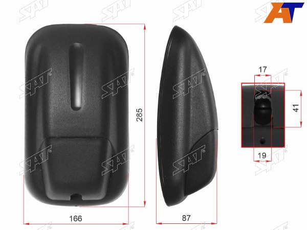 Зеркало MITSUBISHI CANTER 03-