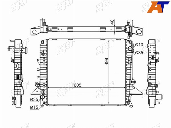 Радиатор Land Rover Discovery 04-17  Range Rover Sport 05-13