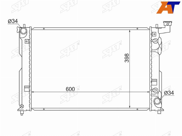 Радиатор Toyota Allion (T240) 01-07  Caldina (T240) 02-07  Premio 01-07  Wish 03-09