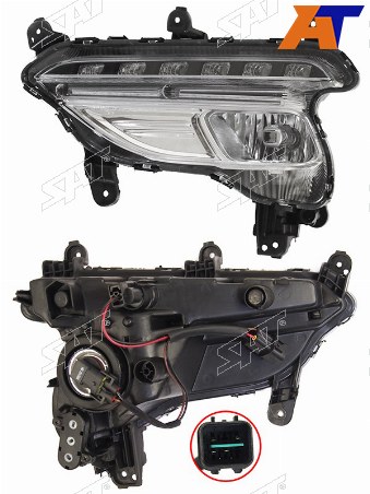 Фара противотуманная HYUNDAI SANTA FE 16-19 LH