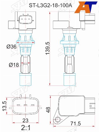 Катушка зажигания MAZDA 6ATENZA 2.3 GGGHGY 05-MPV LY3 06-MAZDA 3AXELA BK35 06-