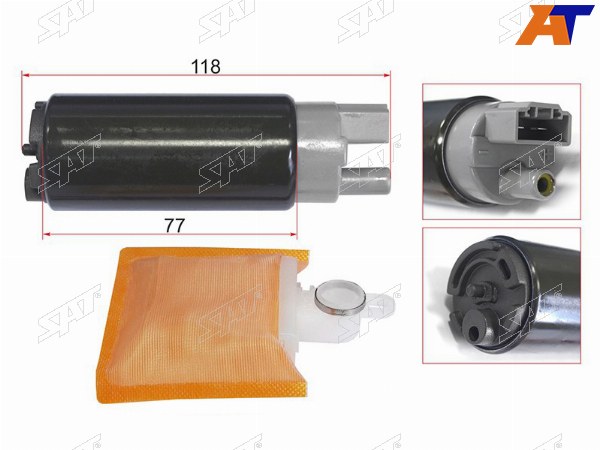 Топливный насос 12V, 3BAR, 130LH, V=2000-4000  2JZ-GE, 1UZ-FE, 2TZ-FZE