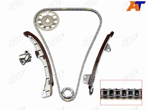 Комплект замены цепи ГРМ TOYOTA 1NZ-FE1NZ-FXE 04- (на 1KR не подойдет; шестерня 13523-22020)