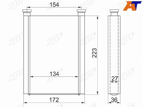 Радиатор отопителя салона TOYOTA VITZPLATZPROBOXFUNCARGO 99-05