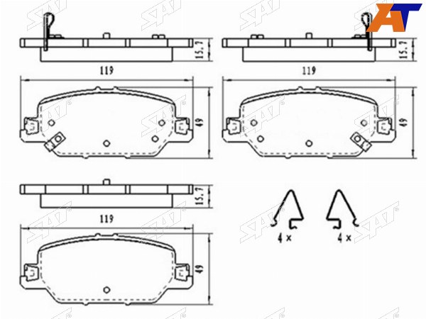 Колодки тормозные зад HONDA CR-V RW 17-