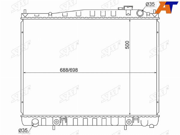 Радиатор Nissan Terrano 95-02  Infiniti QX4 96-03  Nissan Elgrand 97-02