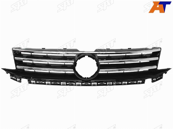 Решетка радиатора VW CADDY 15-20 под три полосыс хром молдингом