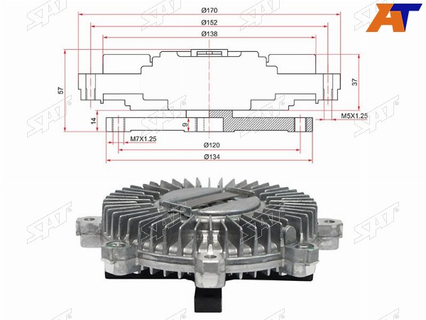 Вискомуфта MMC PAJERODELICA 94-96 2,8TD 4M40
